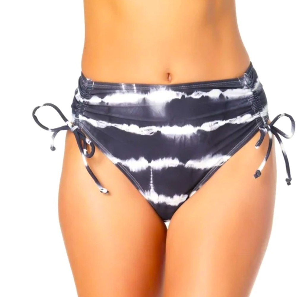 California Waves Juniors Tie-Dyed High-Waist Bikini Bottoms Size Medium NWT
